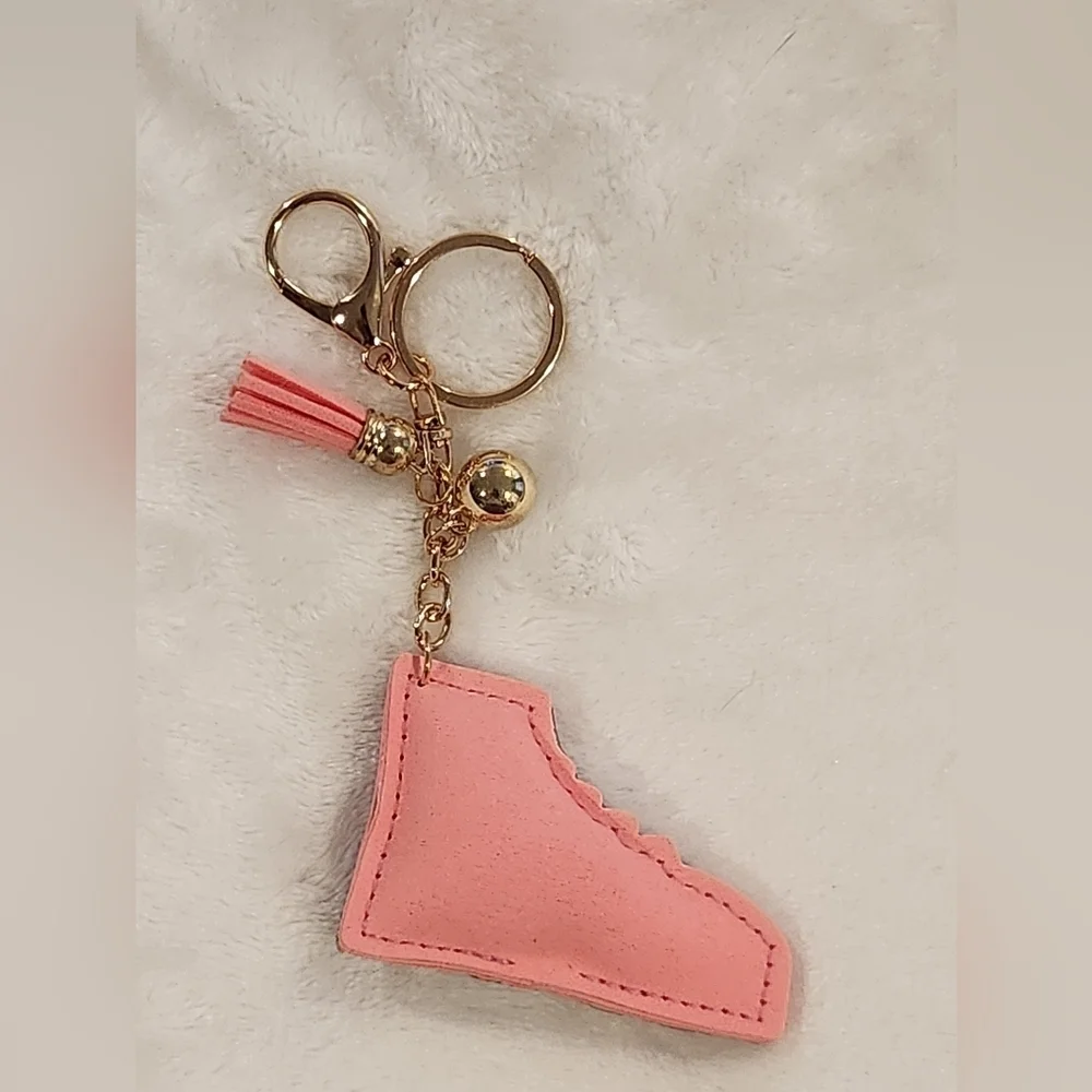 Pink Rhinestone Converse Sneaker Keychain Bag Charm